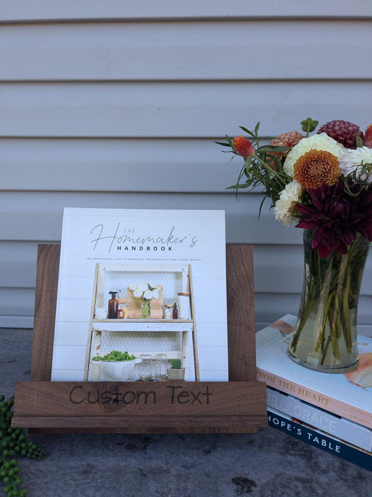 Handmade Wooden Cookbook Stand