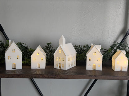 Tea Light Village Decoration