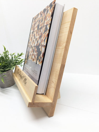 Handmade Wooden Cookbook Stand
