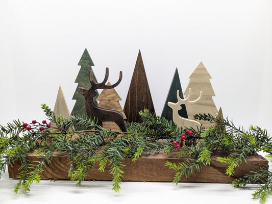 Simple Wood Christmas Tree Decorations.