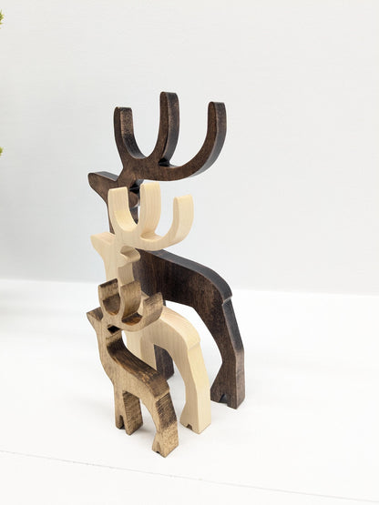 Indoor Wooden Reindeer Decor