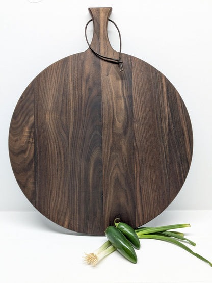 Handmade Wooden Round Charcuterie Board Walnut