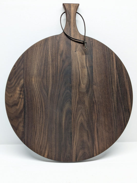 Handmade Wooden Round Charcuterie Board Walnut