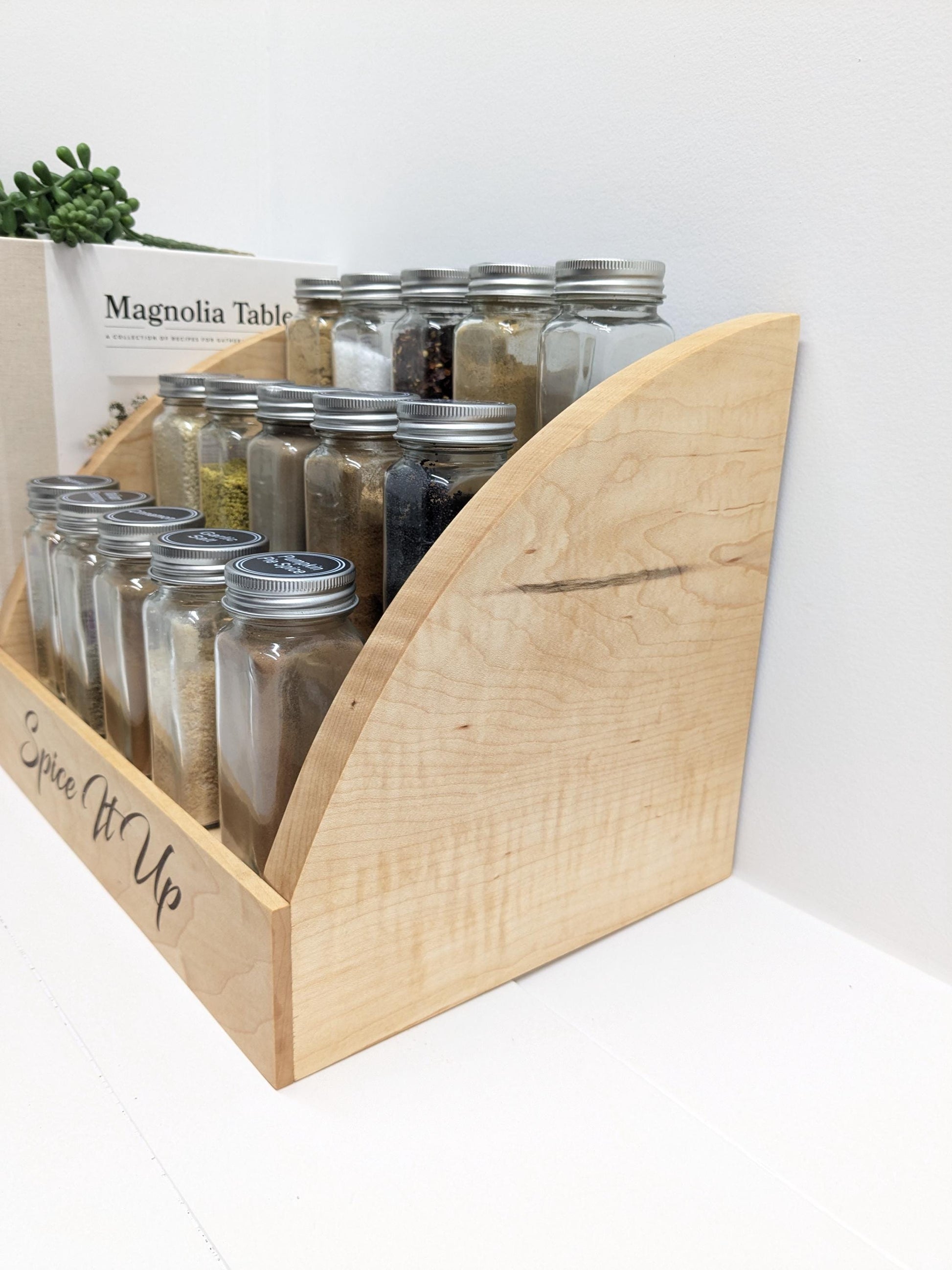 Handmade Wooden Spice Rack