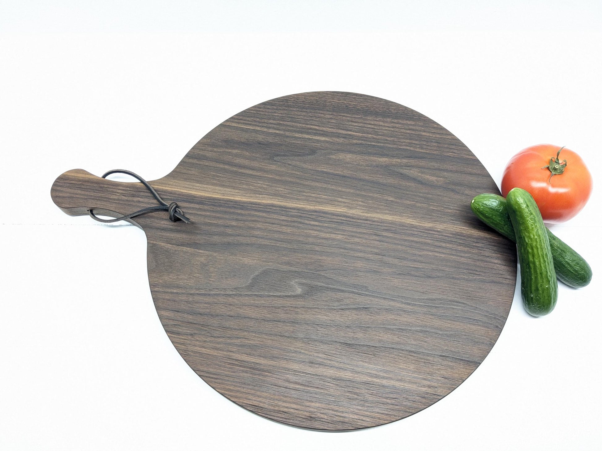 Handmade Wooden Round Charcuterie Board Walnut