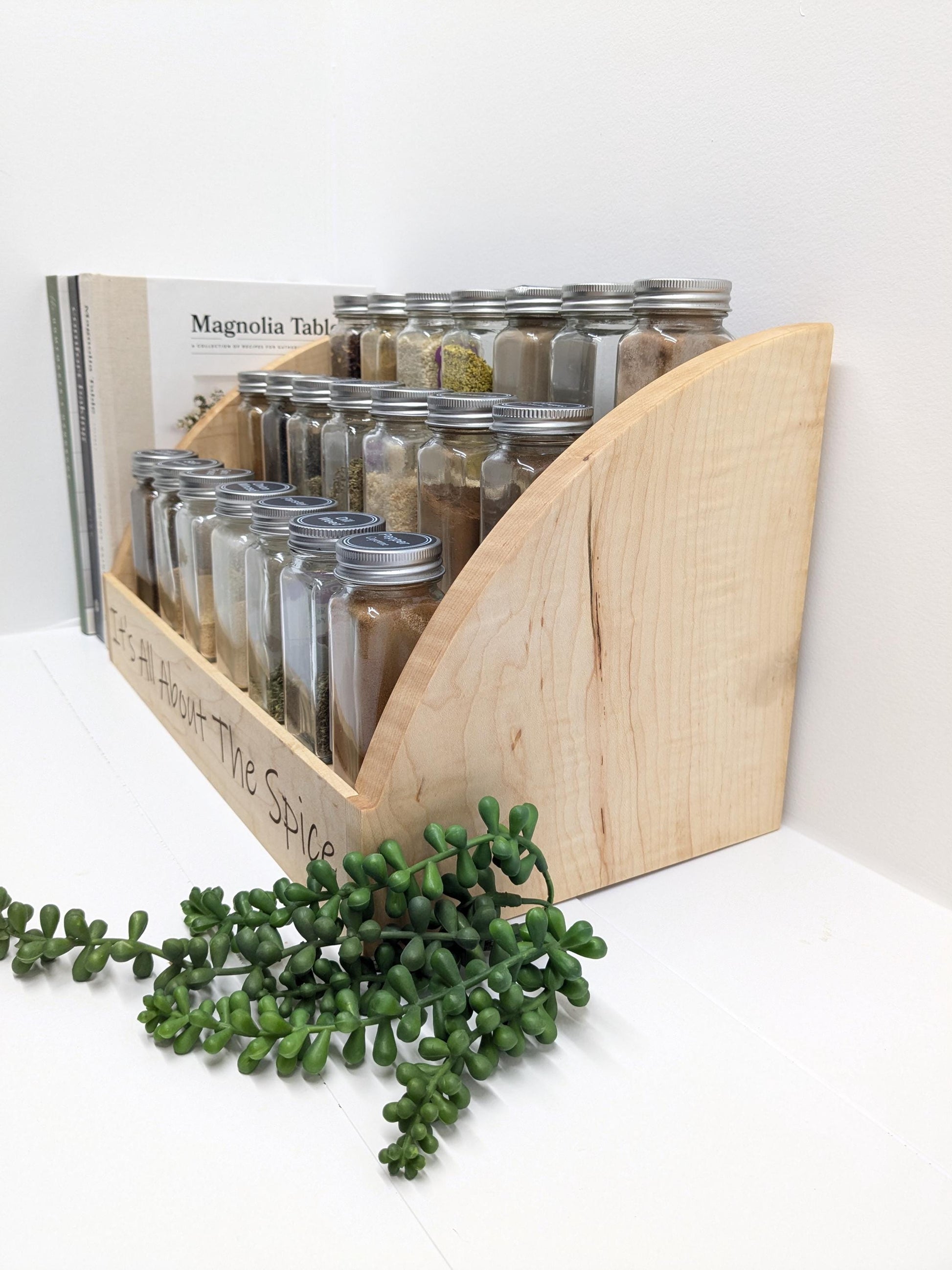 Handmade Wooden Spice Rack