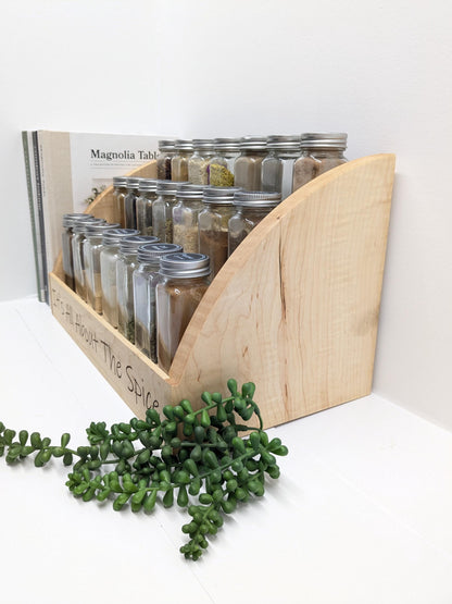Handmade Wooden Spice Rack