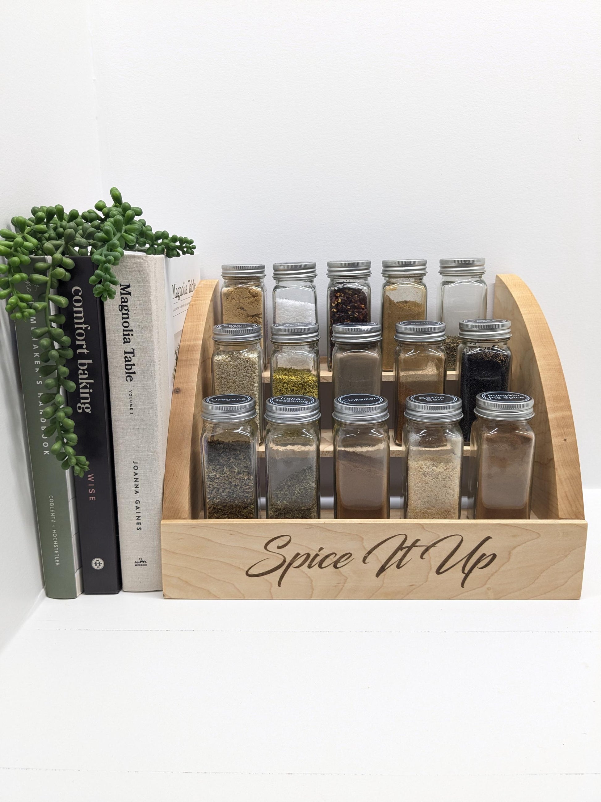 Handmade Wooden Spice Rack