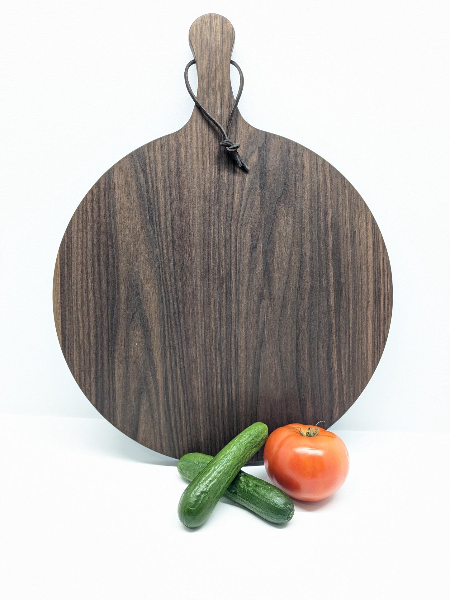 Handmade Wooden Round Charcuterie Board Walnut