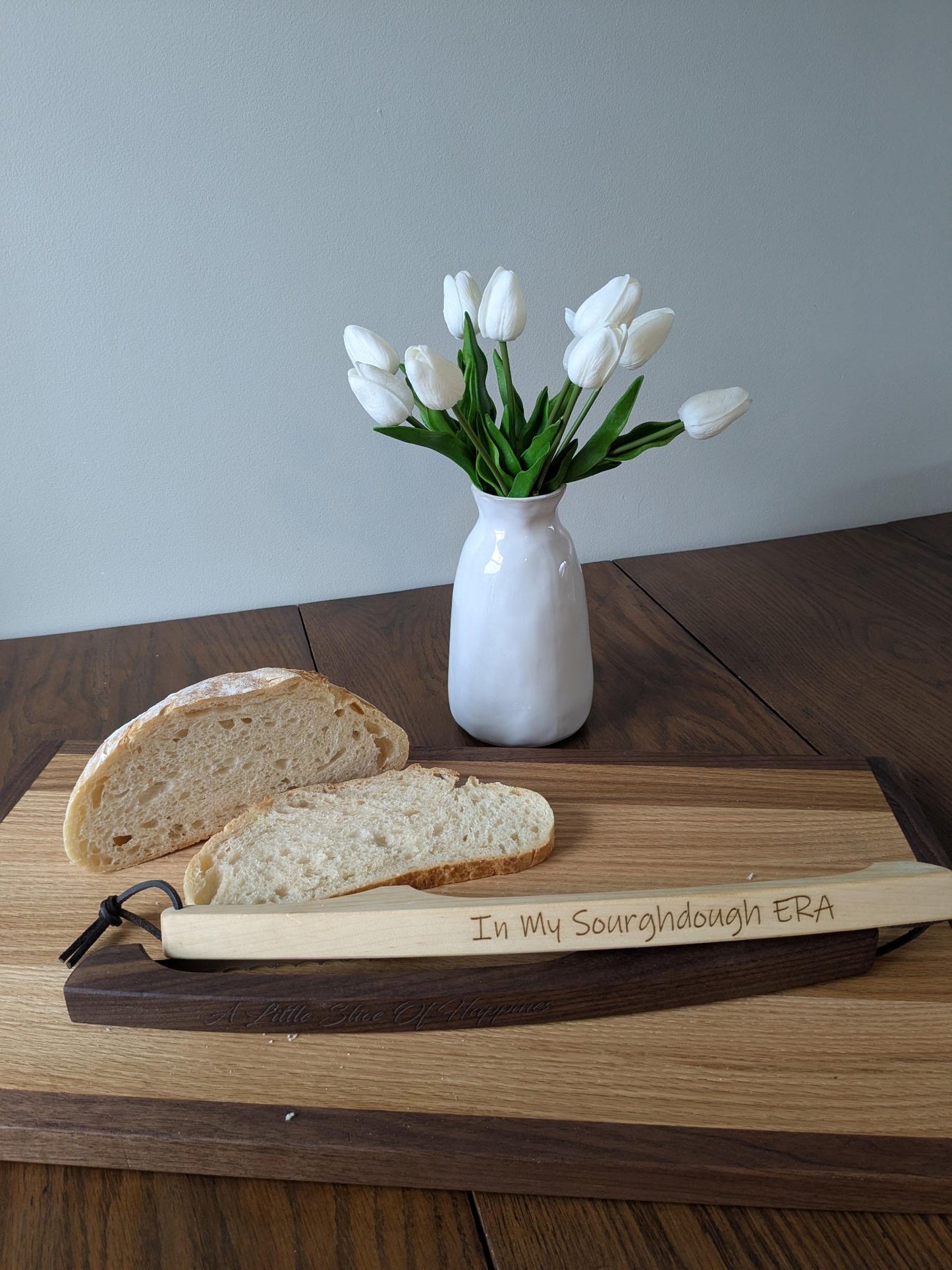 Personalized Wooden Bread knife. Add custom name or text.