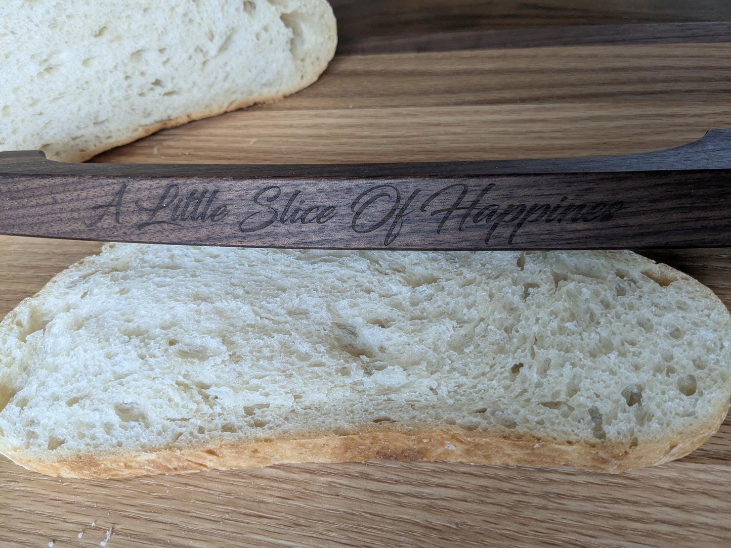 Personalized Wooden Bread knife. Add custom name or text.