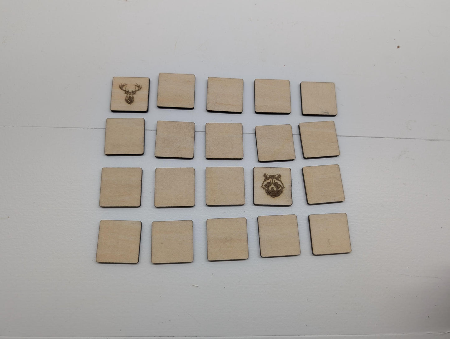 Engraved Wooden Animal Memory Game: Montessori Matching Toy with 3D Printed Storage