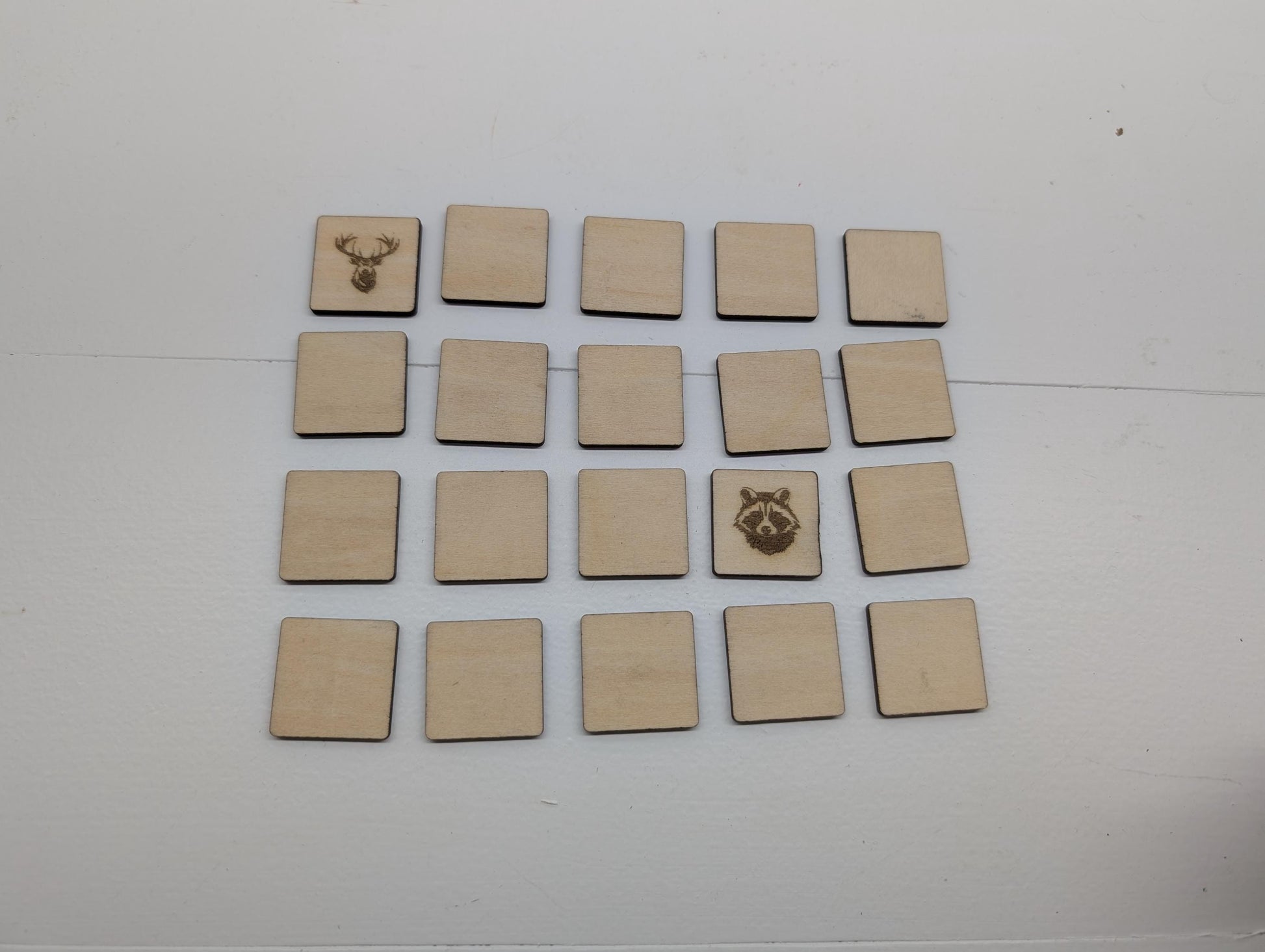Engraved Wooden Animal Memory Game: Montessori Matching Toy with 3D Printed Storage
